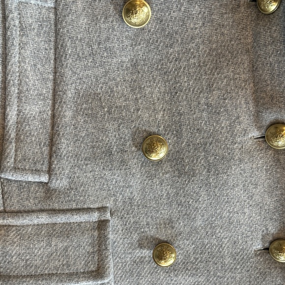 J. Crew Women's Pea Coat with Gold Buttons - Picture 3 of 4
